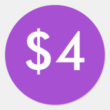 $4 AUTOCOLLANT ROND