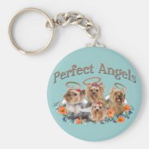 4 cadeaux parfaits d'anges de Yorkie Porte-clef