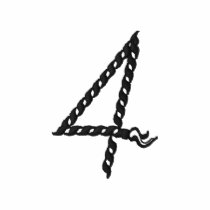 "4" corde numéro 2,5" polos brodés