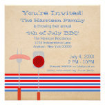 4 juillet BBQ barré grillant l'invitation