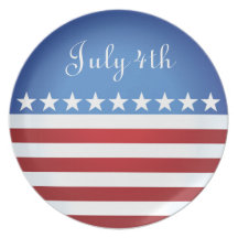 4 juillet étoiles et plat patriotique de barres assiettes