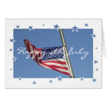 4 juillet heureux ! carte de vœux