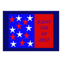 4 juillet heureux cartons d'invitation