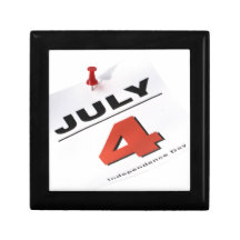 4 juillet Jour de la Déclaration d'Indépendance Boîtes À Bijoux