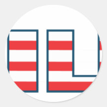 4 juillet l'Amérique 3 Autocollants