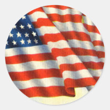 4 juillet patriotique vintage adhésifs ronds