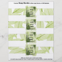 4 par bande de savon de barre de feuille laisse le prospectus personnalisés