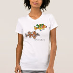 4 poissons mignons de bande dessinée t-shirt