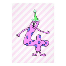 4ème Caractère de bande dessinée d'anniversaire Faire-parts