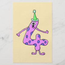 4ème Caractère de bande dessinée d'anniversaire Prospectus En Couleur