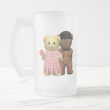 4ème nounours heureux d'anniversaire de verre tasses à café