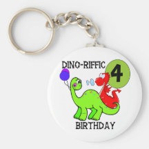4èmes T-shirts et cadeaux d'anniversaire de dinosa Porte-clé