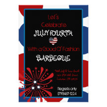 4thjuly, drapeau de coeur, avec une bonne mode d'O Faire-parts
