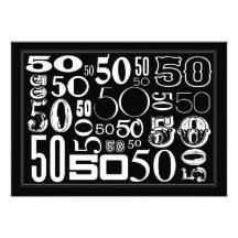 50, 50, et plus 50 ! bristol personnalisé