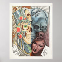 50/50 repro d'ART de TATOUAGE Posters