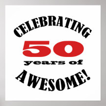 50 and Awesome! Posters