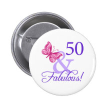 50 et anniversaire fabuleux badges avec agrafe