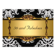 50 et fête d'anniversaire fabuleuse de damassé d'o faire-parts