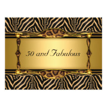 50 et invitation fabuleuse de fête d'anniversaire 