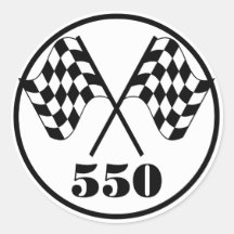 550 drapeaux Checkered Autocollants