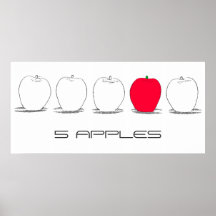 5-Apples-Poster
