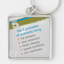5 principes 10 mots - Keychain carré Porte-clé
