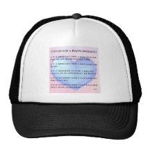 5 règles d'un mariage heureux casquette