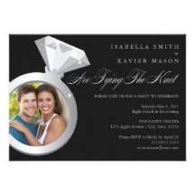 5 x 7 invitation de partie de fiançailles de la ph