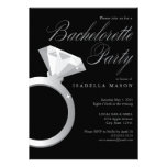 5 x 7 invitation de partie de la bague de fiançail