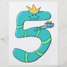 5ème Anniversaire, monstre de bande dessinée dans  Prospectus Personnalisés