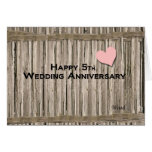 5ème heureux. Anniversaire de mariage Carte De Vœux