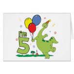5ème invitation d'anniversaire de Dino Cartes De Vœux