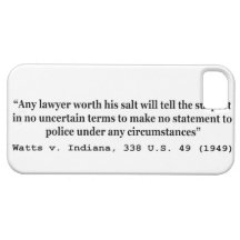 5ème Watts d'amendement v Indiana les 338 USA 49 1 Coque iPhone 5