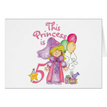 5èmes anniversaire invitations de princesse cartes
