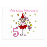 5èmes anniversaire T-shirts et cadeaux de princess Cartes Postales