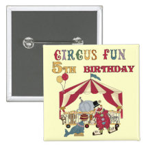 5èmes T-shirts et cadeaux d'anniversaire de cirque Badge Avec Épingle