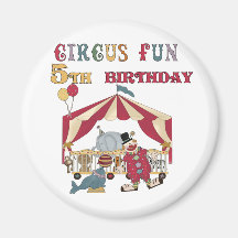 5èmes T-shirts et cadeaux d'anniversaire de cirque Aimant Pour Réfrigérateur