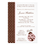 5x7 invitation de baby shower de Madame Bug Pink P