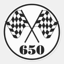 650 drapeaux Checkered Autocollants