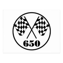 650 drapeaux Checkered Cartes Postales