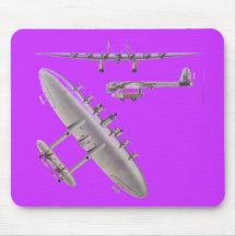 6 avions de banlieusard de moteur tapis de souris
