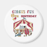 6ème anniversaire de cirque aimant pour réfrigérateur