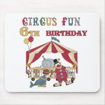 6ème anniversaire de cirque tapis de souris