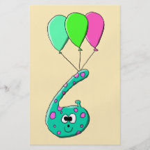 6ème Bande dessinée d'anniversaire, rose turquoise Prospectus