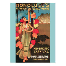 6ème défilé floral annuel 1911 de Honolulu, Hawaï Carte Postale