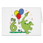 6ème invitation d'anniversaire de Dino Cartes De Vœux