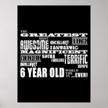 6èmes ans modernes frais de fête d'anniversaire pl posters