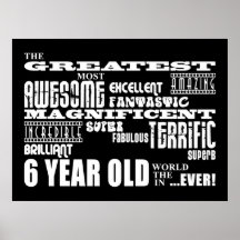 6èmes ans modernes frais de fête d'anniversaire pl affiches