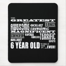 6èmes ans modernes frais de fête d'anniversaire pl tapis de souris