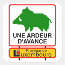 6x Sticker - UNE ARDEUR D'AVANCE Autocollant Carré